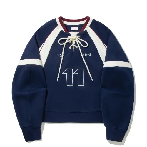 Li Ning Sweatshirts Women's Dark Blue/M Of Pearl White Moderate Regular