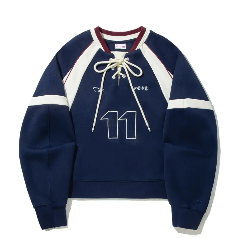 Li Ning Sweatshirts Women's Dark Blue/M Of Pearl White Moderate Regular