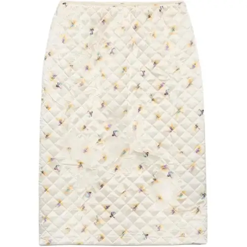 Prada floral quilted mini skirt