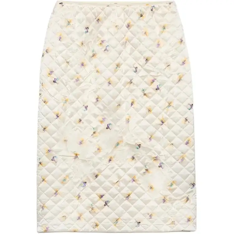 Prada floral quilted mini skirt