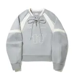 Li Ning Sweatshirts Women's Heather Gray Shark Skin Gray/M Of Pearl White Moderate Regular