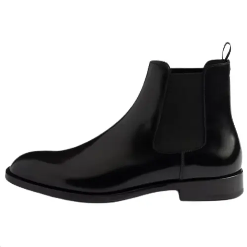 PRADA Ankle Length Chelsea Boots 2cm Men's Black