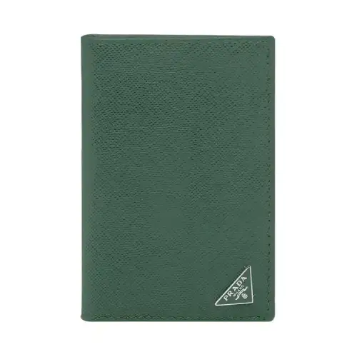 PRADA Saffiano Leather Card Holder Men's Jadeite Green