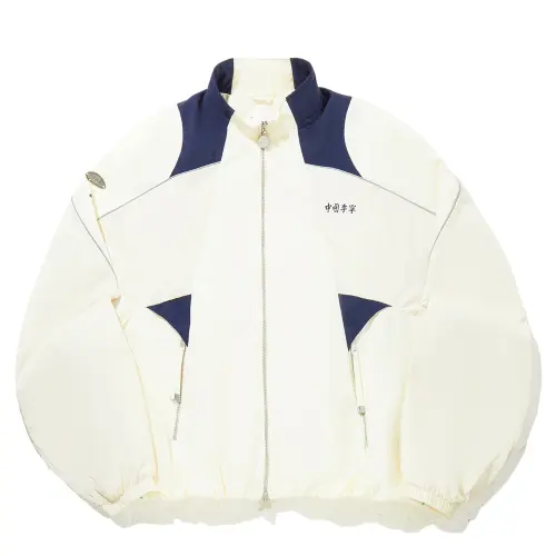 Li Ning Trench Coats Women's Mother Of Pearl White/Dark Navy Blue Stand Collar Moderate Other
