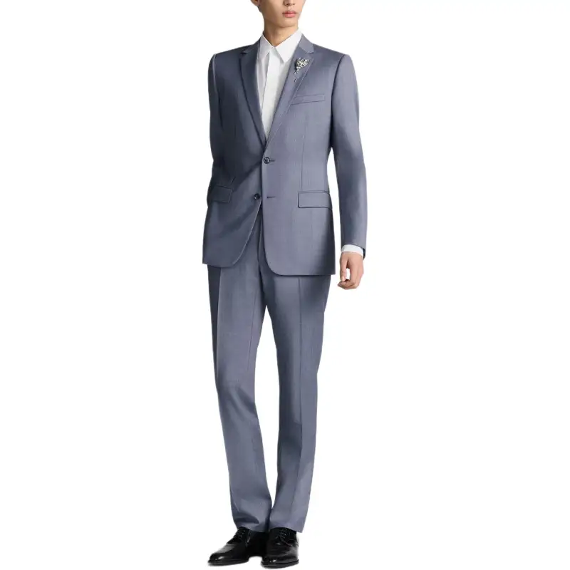 DIOR Business Suits Men's Blue Suit Collar Moderate