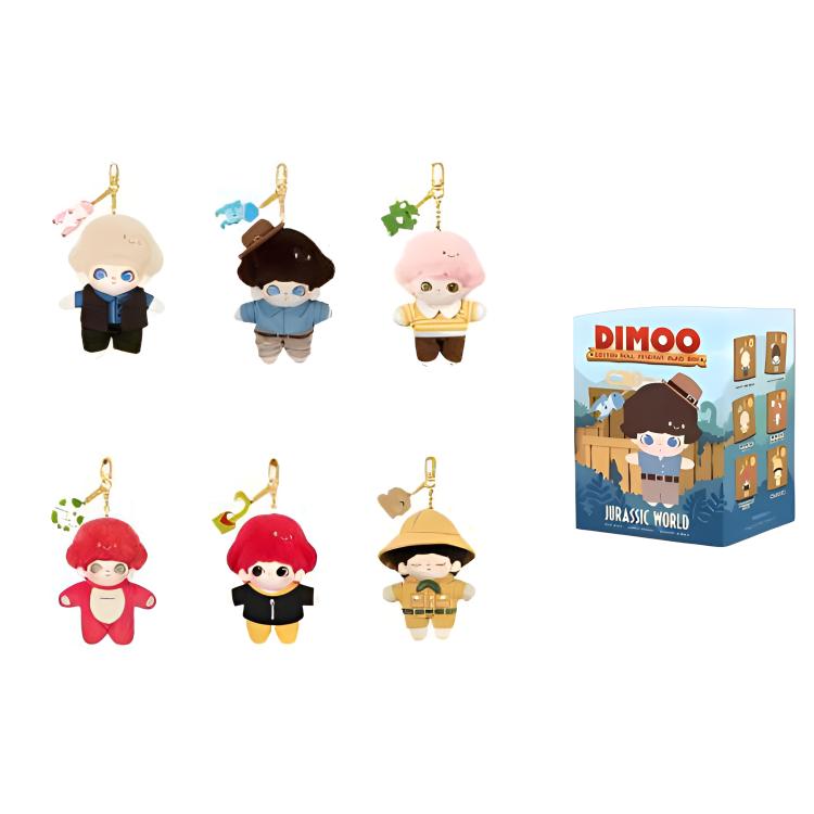 POP MART DIMOO Jurassic World Series Cotton Doll Pendant Blind Box Type Single Blind Box/Full Box of 6