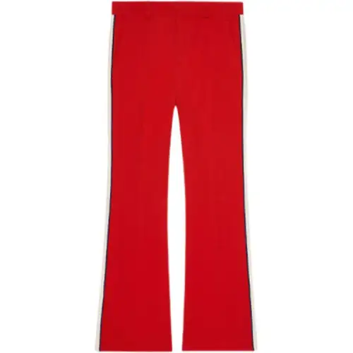 GUCCI Casual Pants Women's Red Moderate Flared Pants
