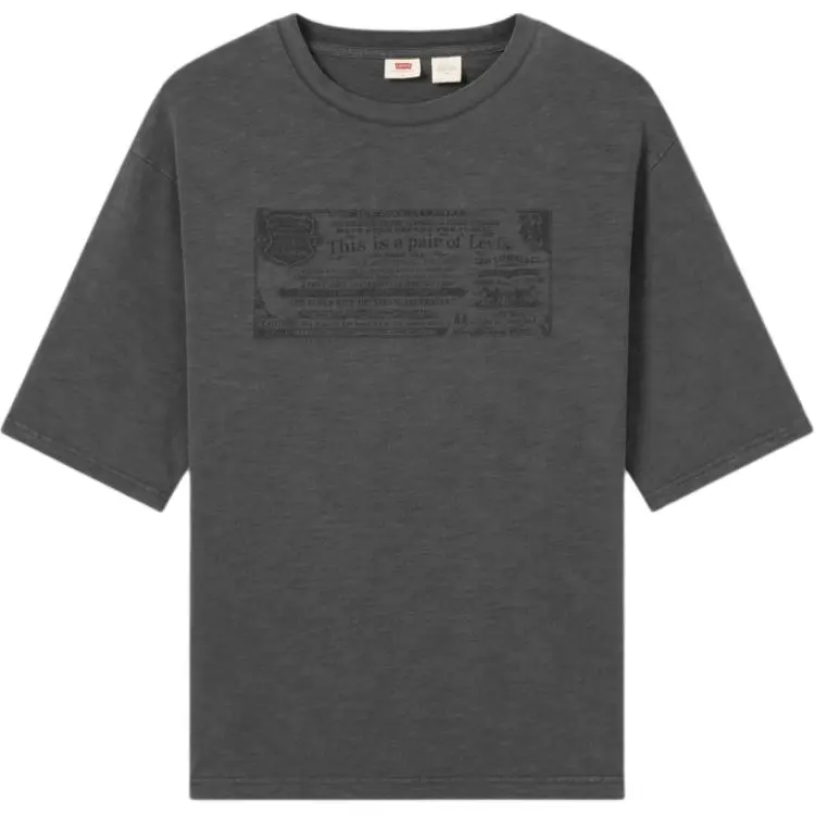 Levi's T-Shirts Men's Black Crew Neck Moderate