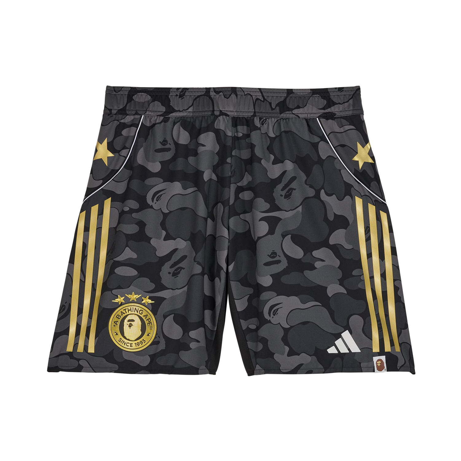 Adidas Bape Fb camo-pattern track shorts