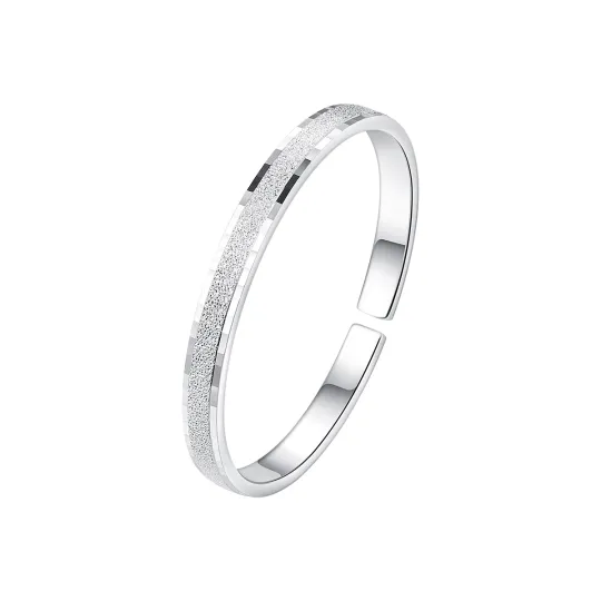 WINY 999 Fine Silver Material Sterling Silver Bangles Women's Silver
