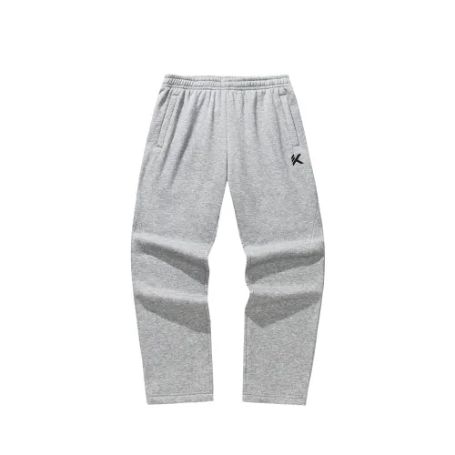 ANTA Knitted Sweatpants Men's CD28 Ash 1 Moderate Straight Fit Pants