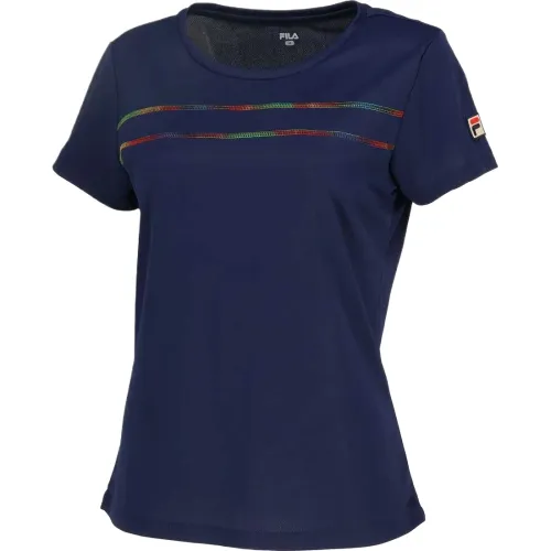 FILA Tennis Tops Women's Navy Blue Crew Neck