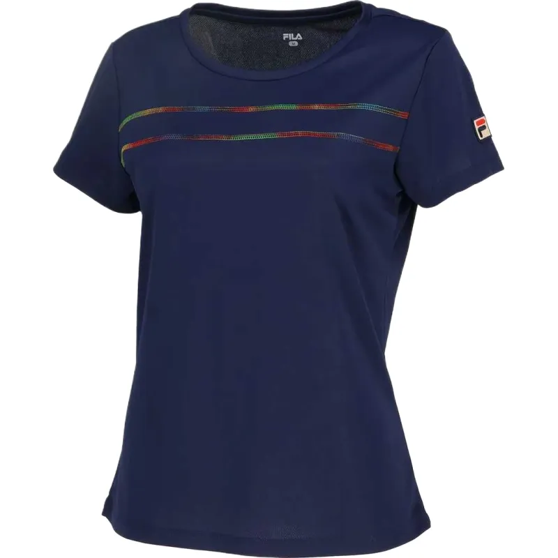 FILA Tennis Tops Women's Navy Blue Crew Neck