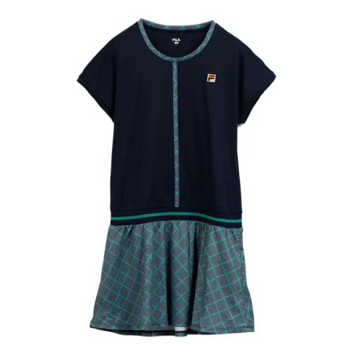 FILA Tennis Tops Women's Dark Blue Crew Neck Moderate