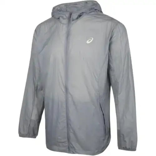ASICS Jackets Men's Blue Gray Hooded Moderate Other