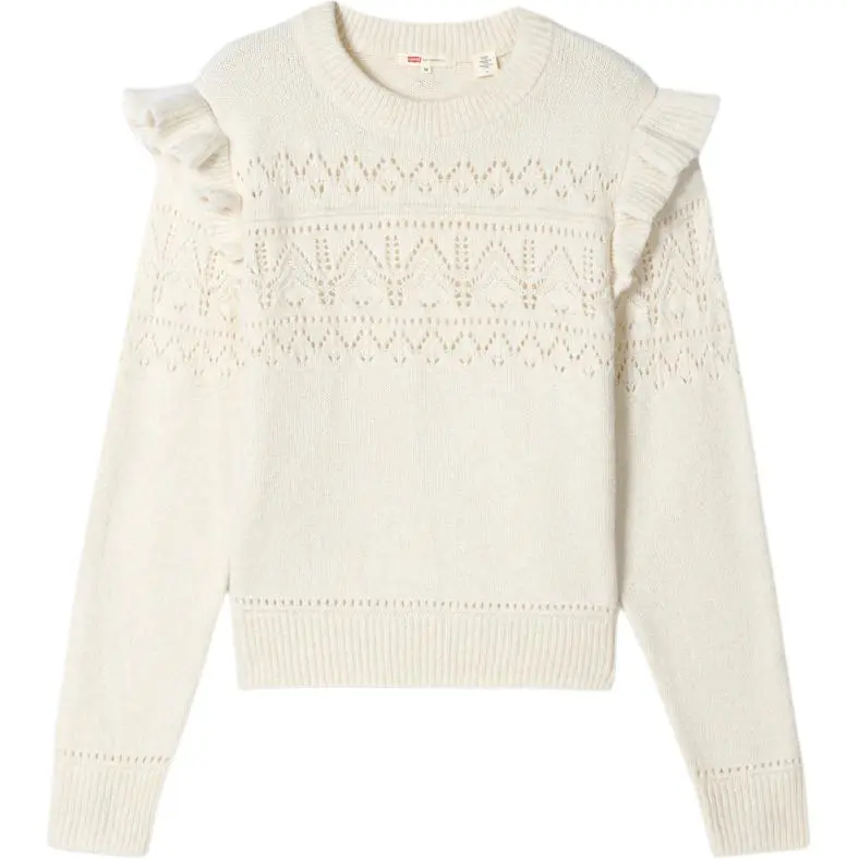 Levi's Sweaters Women's White Crew Neck Moderate Other