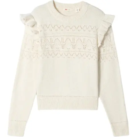 Levi's Sweaters Women's White Crew Neck Moderate Other