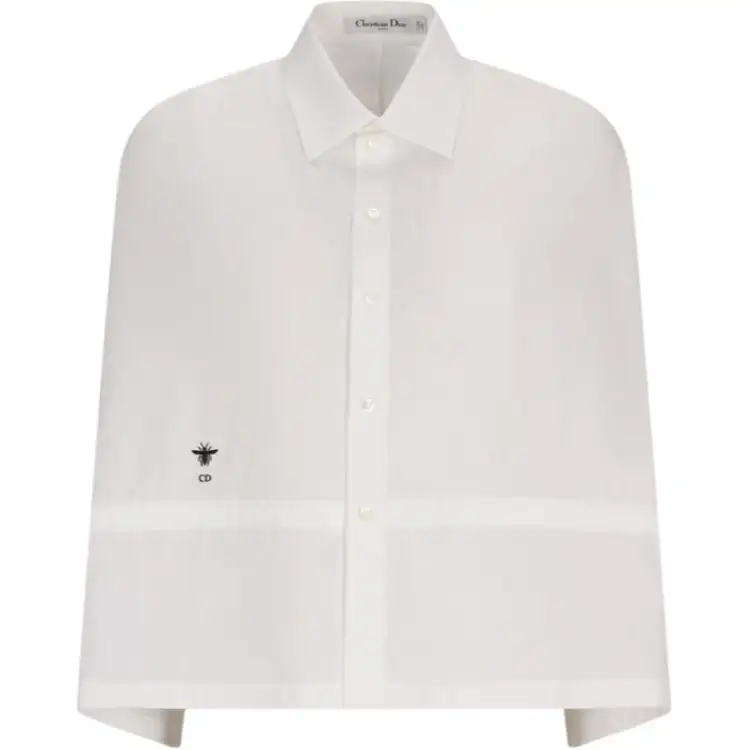 DIOR Shirts Women's White Moderate Nipped In Waist