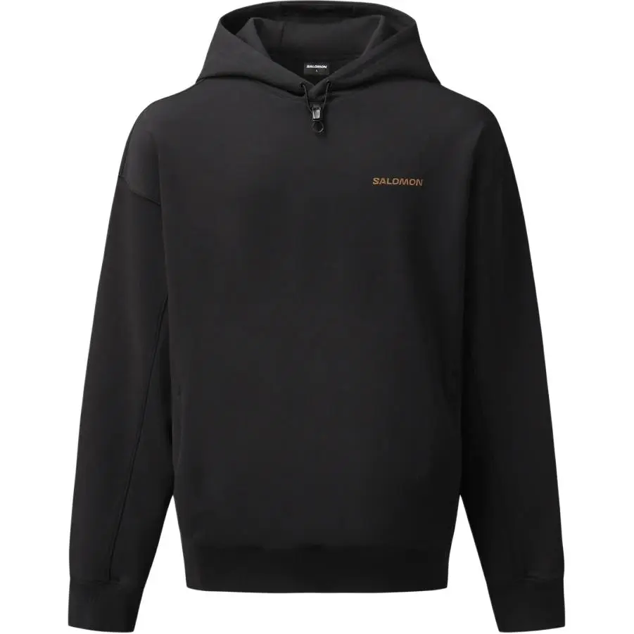 SALOMON UNI Sweatshirts Unisex Black Hooded (Non-detachable) Moderate