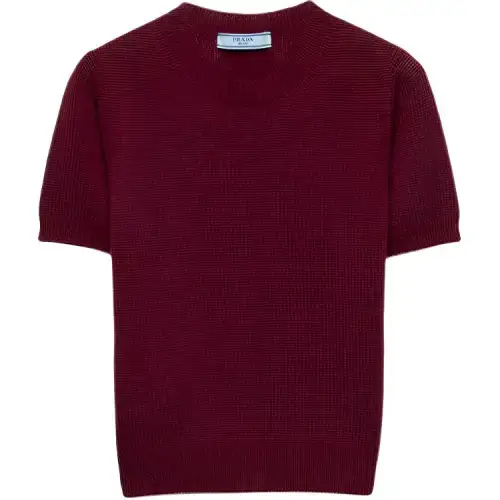 Prada short-sleeved cashmere sweater