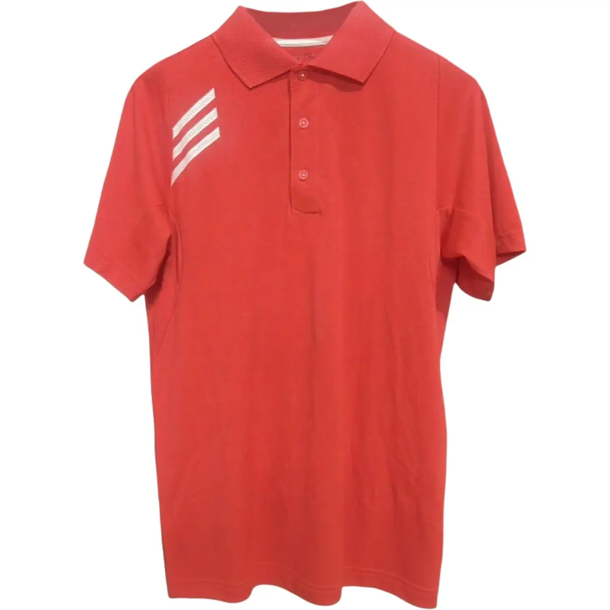 Adidas Polo Shirts Men's Red Polo Collar Moderate Straight Fit