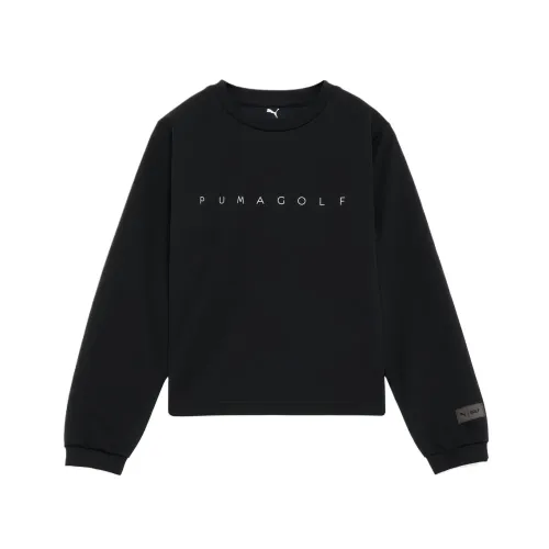 PUMA Golf Clothing Women's Black Crew Neck Moderate