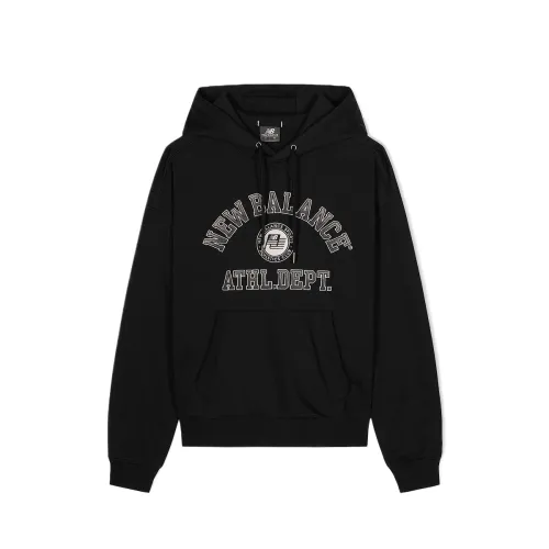 New Balance Sweatshirts Unisex Black Hooded Moderate