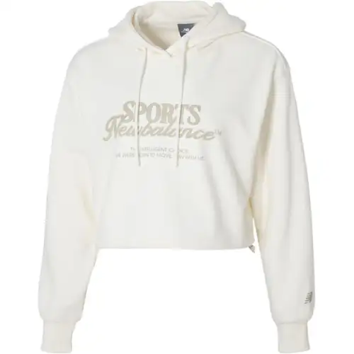 New Balance Sweatshirts Women's White Hooded Moderate