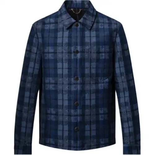 LOUIS VUITTON Monogram Tartan Denim Overshirt
