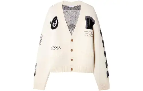 OFF WHITE Moon Vars Wool Cardigan