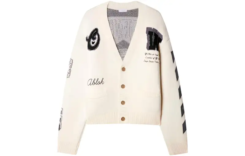 OFF WHITE Moon Vars Wool Cardigan