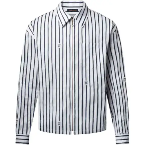 LOUIS VUITTON Long Sleeved Zip Up Shirt
