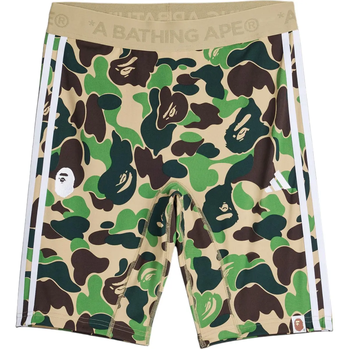 Adidas x Bape Fb camouflage stripe shorts