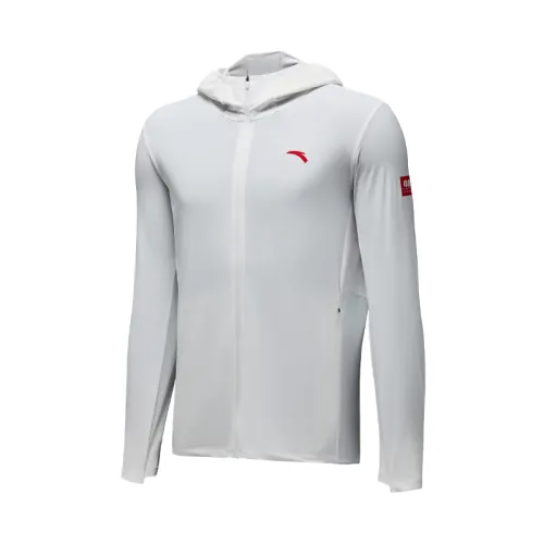 ANTA Sun Protection Jackets Men's White Thin Straight Fit