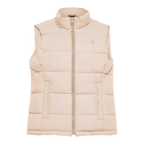 Timberland Vests Women's Khaki Stand Collar Moderate Other
