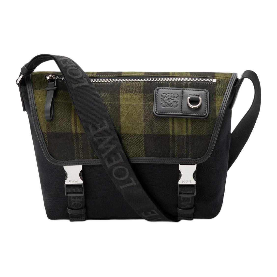 Мужская сумка LOEWE Flex Messenger (хаки с черным)