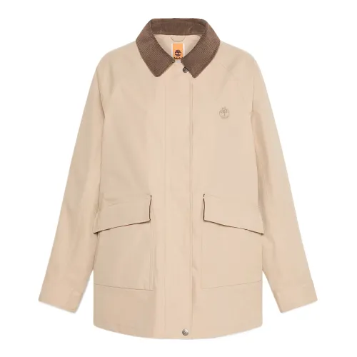 Timberland Coats Women's Beige Lapel Moderate