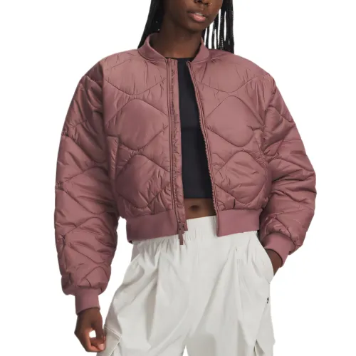 Under Armour Jackets Women's Pink Purple Baseball Collar Moderate Pilot