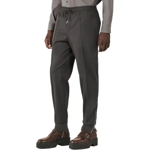 HERMES Casual Pants Men's Anthracite Moderate Slim Fit Pants