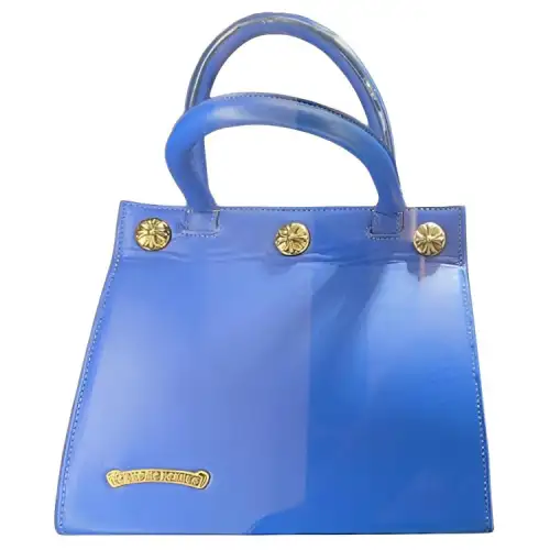 Chrome Hearts Patent Leather Handbag Women's Blue