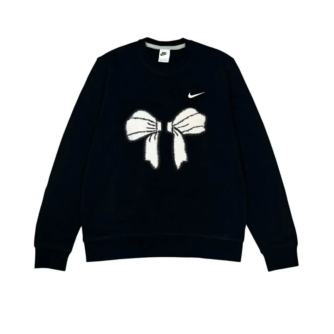 Nike White Bow Sweatshirt Unisex