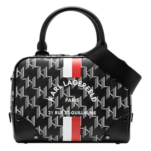 Karl Lagerfeld Rue St Guillaume Monogram Small Bowling Bag