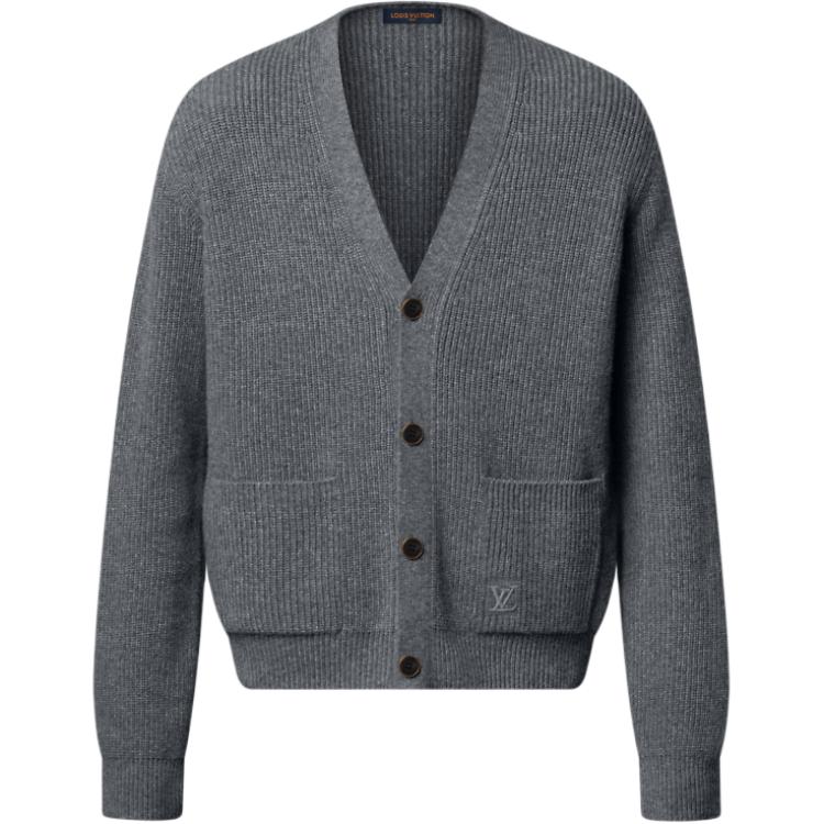 Louis Vuitton Embroidered Signature Cashmere Cardigan