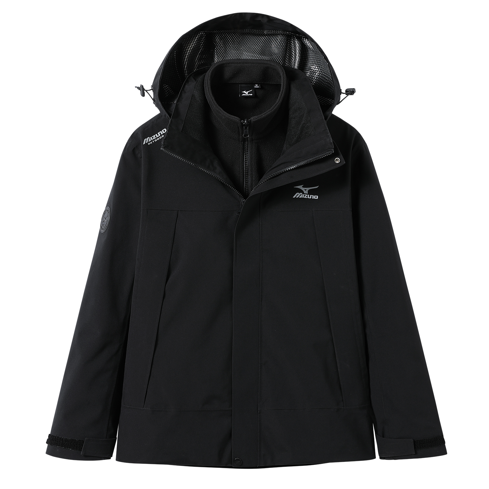 Mizuno Mizuno, travel climbing hoody for hiking, velvet removable minimalistic liner, waterproof windproof breathable keep warm jacket for men and women, three-in-one