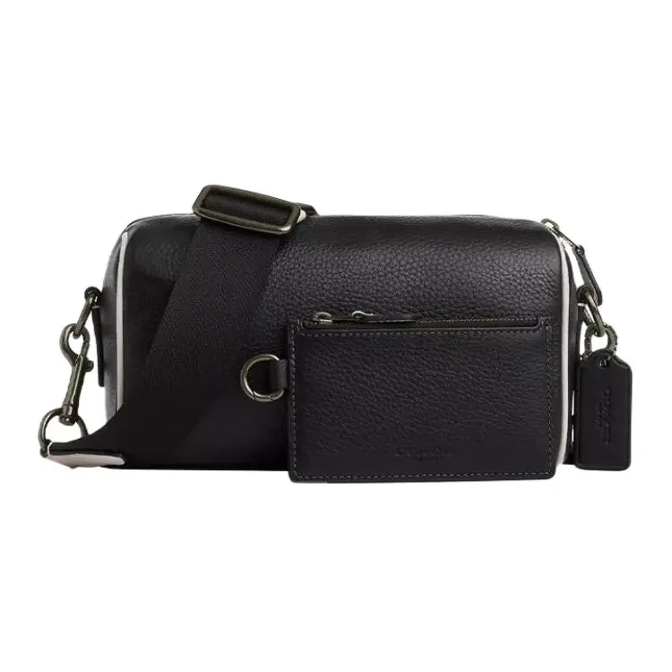 COACH Pebble Leather Crossbody Bags Small Women's Black