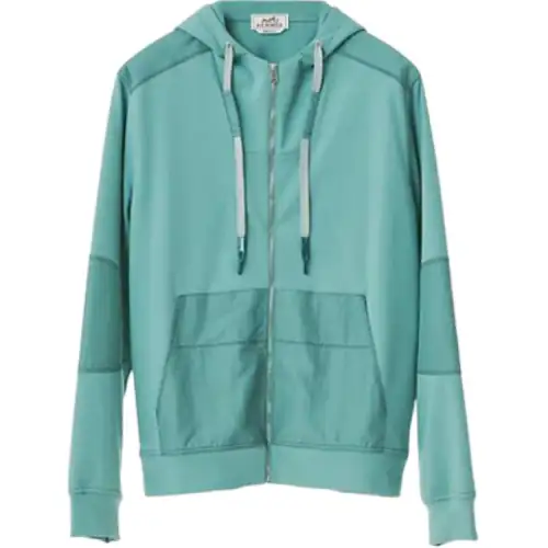 HERMES Jackets Men's Green Hooded Moderate Other