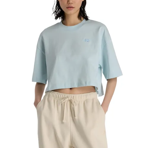 New Balance T Shirts Women's Blue Crew Neck