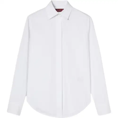 Gucci Cotton poplin shirt with embroidery