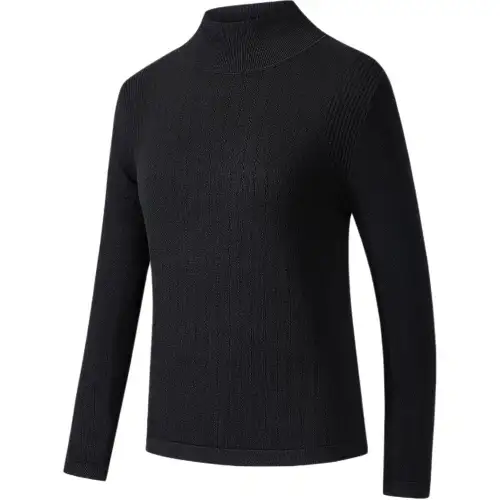 ANTA Knitwear Women's Black Half Turtleneck Moderate Other