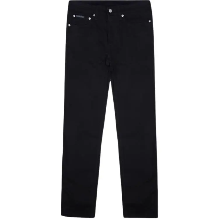 Calvin Klein Jeans Men's Black Moderate Straight Fit Pants